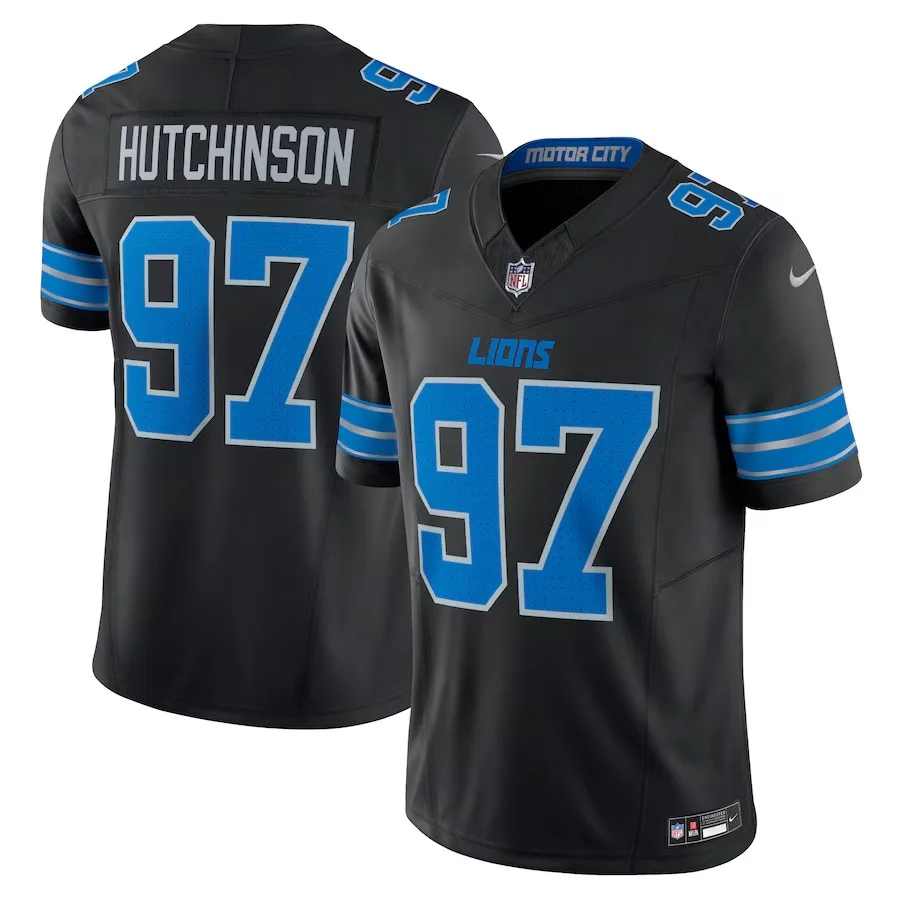 Lions Aidan Hutchinson Black Alternate Ujersey
